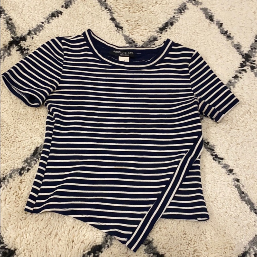 Asymmetrical Striped Tee